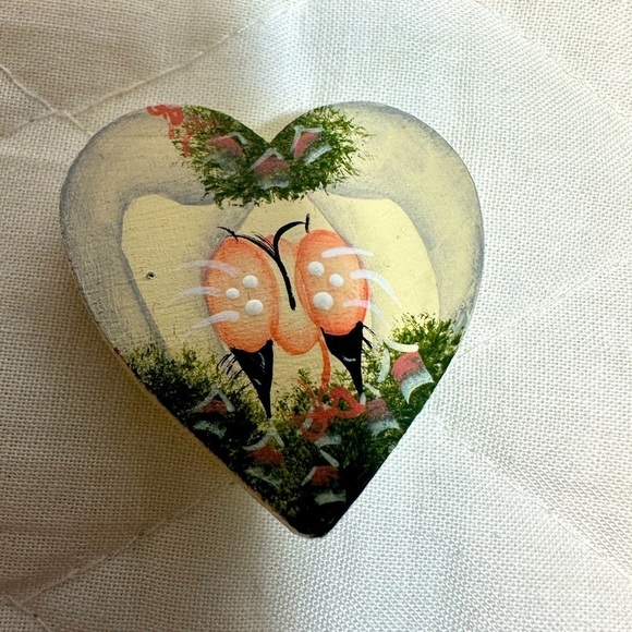 Unbranded Jewelry - Vintage Wooden Heart Shaped Brooch Pin